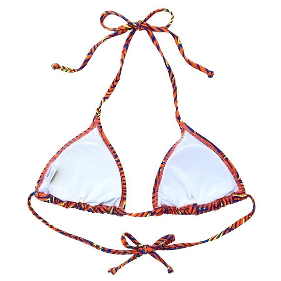 Orange Printed Bikini Top - Picture 2 of 2